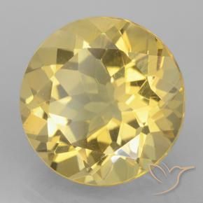 5.28 ct Yellow Citrine Stone, Natural Citrine in Round Facet Shape for Sale
