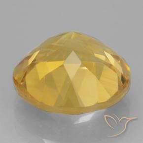 Citrine Gemstone in 12 mm (calibrated) Size for Sale, Citrine Stone in Light Yellow Color