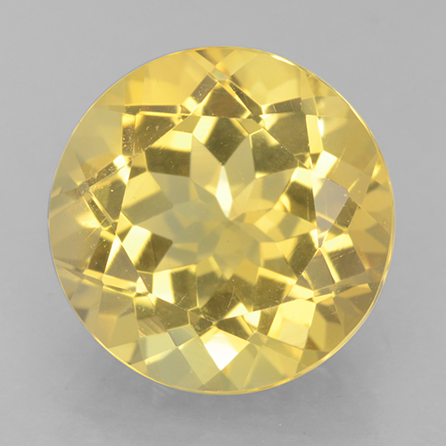 12,2mm runder gelber Citrin aus Brasilien, Gewicht 6,15 ct, 1 Stück Citrin - Farbe: Hell Gold, natürlicher Edelstein in VVS Reinheit, Mohs-Härte von 7 Geeignet für den täglichen Gebrauch im Schmuck, Entsperrt das Solarplexus-Chakra , Photo A