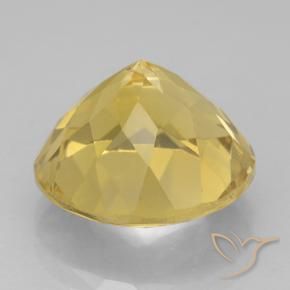 Citrine Gemstone in 12 mm (calibrated) Size for Sale, Citrine Stone in Light Golden-Yellow Color