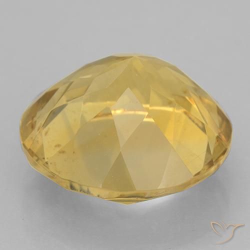 Citrine Gemstone in 12 mm (calibrated) Size for Sale, Citrine Stone in Light Golden-Yellow Color