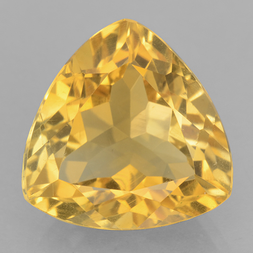 Dorado Citrina Gema - 5.8ct Forma trillón (ID: 501195)