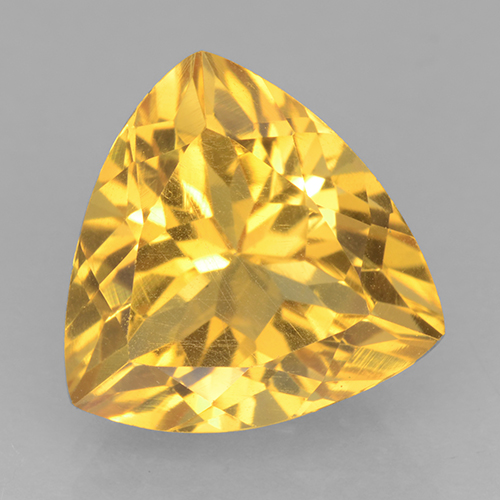 Medium Gold Citrino Gem - 5.4ct Sfaccettatura trilliant (ID: 501202)