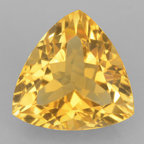 Medium Gold Citrino Gem - 5.2ct Sfaccettatura trilliant (ID: 501204)