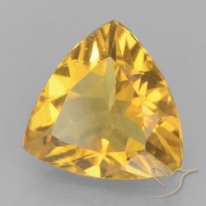 1.87 ct Golden Citrine Stone, Natural Citrine in Trillion Facet Shape for Sale