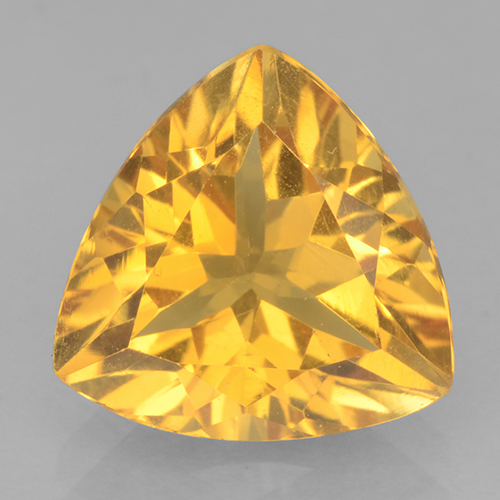 Bright Gold Цитрин Камень - 2.3ct Огранка Триллион Фасетная (ID: 501222)