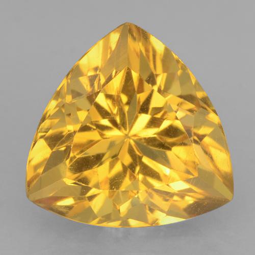 Medium Gold Цитрин Камень - 2.5ct Огранка Триллион Фасетная (ID: 501225)