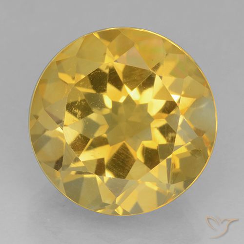 5.91ct Natural Golden Citrine, Round, VVS