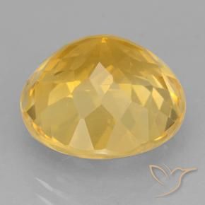 Citrine Gemstone in 12 mm (calibrated) Size for Sale, Citrine Stone in Medium Golden Color