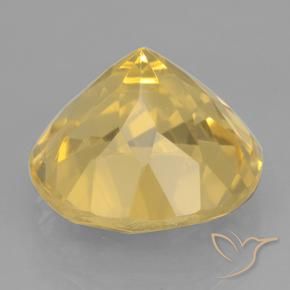 Citrine Gemstone in 12 mm (calibrated) Size for Sale, Citrine Stone in Medium Golden Color