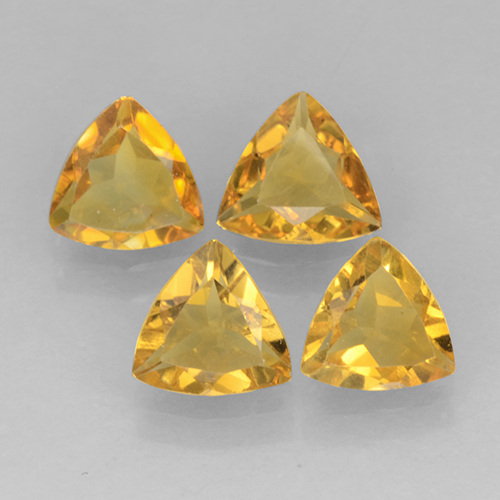 Medium-Dark Golden Citrin Edelstein - 0.3ct Trillantschliff (ID: 501281)