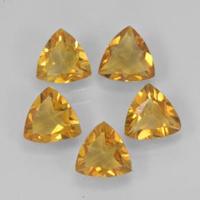 Dorado naranja oscuro Citrina Gema - 0.3ct Forma trillón (ID: 501293)