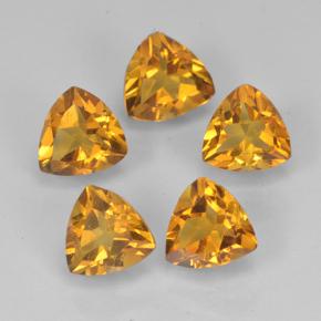 Orange-Gold Citrine Gem - 0.4ct Trillion Facet (ID: 501298)
