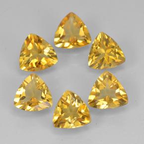 Golden Citrine Gem - 0.4ct Trillion Facet (ID: 501300)