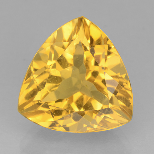 Dorado claro Citrina Gema - 5.5ct Forma trillón (ID: 501313)