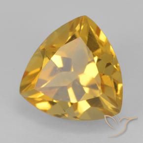 2.53 ct Golden Citrine Stone, Natural Citrine in Trillion Facet Shape for Sale