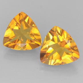 Dorado naranja oscuro Citrina Gema - 1.8ct Forma trillón (ID: 501398)