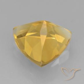 Citrine Gemstone in 9 x 9 mm (calibrated) Size for Sale, Citrine Stone in Medium Gold Color