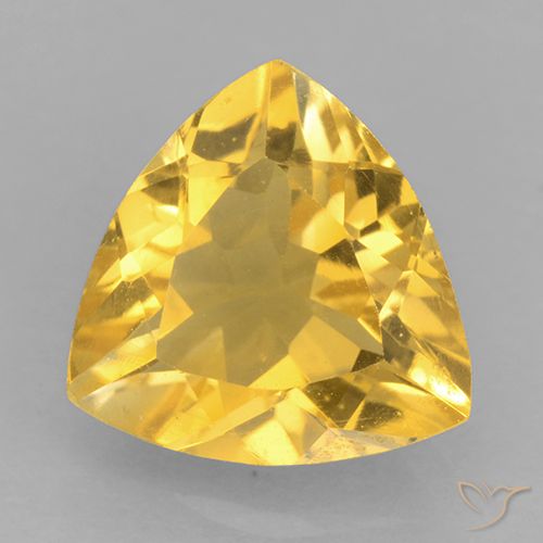 2.00ct Natural Bright Gold Citrine, Trillion, VVS