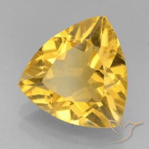 2.00 ct Golden Citrine Stone, Natural Citrine in Trillion Facet Shape for Sale