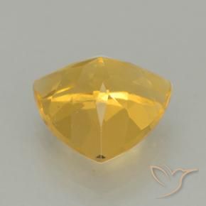 Citrine Gemstone in 9 x 9 mm (calibrated) Size for Sale, Citrine Stone in Medium Gold Color