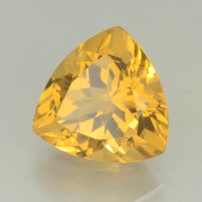 2.32 ct Golden Citrine Stone, Natural Citrine in Trillion Facet Shape for Sale