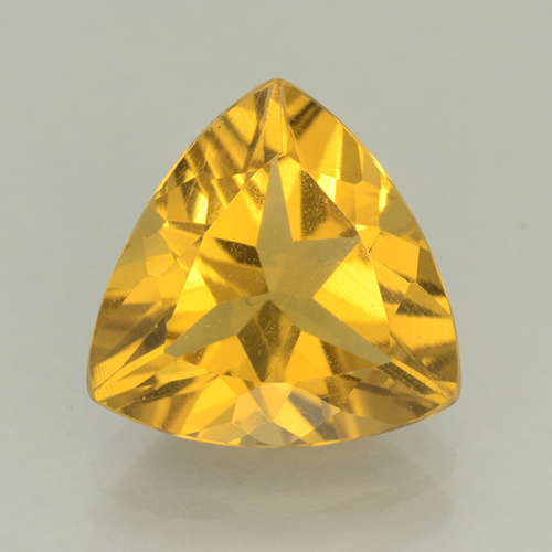 Bright Gold Citrine Gem - 1.9ct Trillion Facet (ID: 501593)