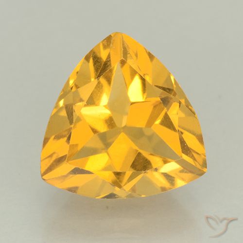 2.22ct Natural Medium Gold Citrine, Trillion, VVS
