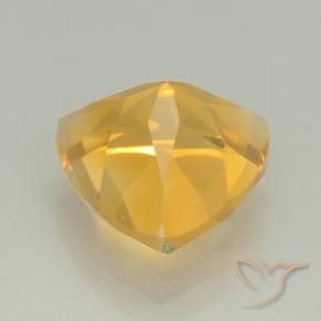 Citrine Gemstone in 9 x 9 mm (calibrated) Size for Sale, Citrine Stone in Medium Gold Color