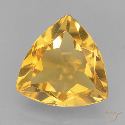 1.99ct Natural Dark Golden Citrine, Trillion, VVS