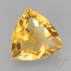 1.99 ct Golden Citrine Stone, Natural Citrine in Trillion Facet Shape for Sale