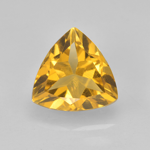 Dorado Citrina Gema - 2.1ct Forma trillón (ID: 502173)