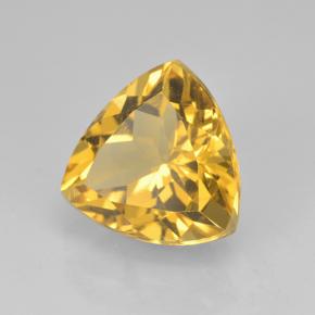 2.23 ct Golden Citrine Stone, Natural Citrine in Trillion Facet Shape for Sale