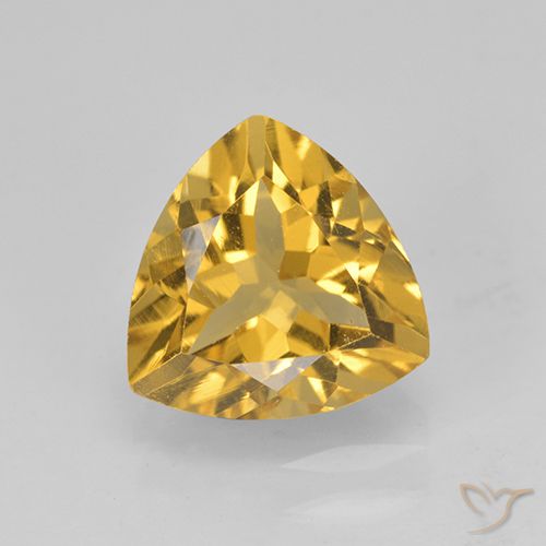 Deep Gold Цитрин Камень - 2ct Огранка Триллион Фасетная (ID: 502175)
