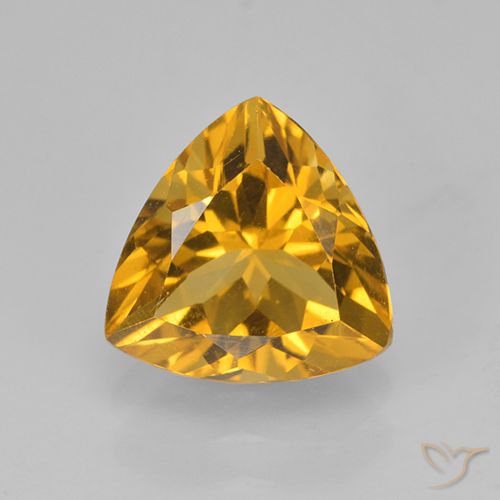 2.24ct Natural Dark Golden Citrine, Trillion, VVS