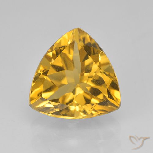 2.07ct Natural Golden Citrine, Trillion, VVS