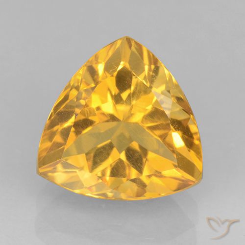 2.24ct Natural Medium Golden Citrine, Trillion, VVS