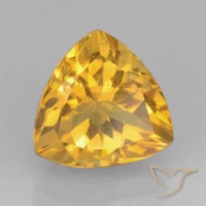 2.24 ct Golden Citrine Stone, Natural Citrine in Trillion Facet Shape for Sale