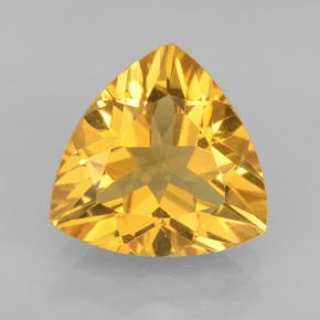 Golden Orange Citrine Gem - 2ct Trillion Facet (ID: 502585)