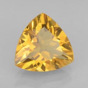 1.96 ct Golden Citrine Stone, Natural Citrine in Trillion Facet Shape for Sale