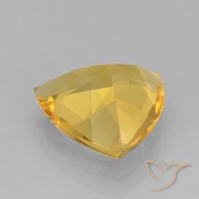 Citrine Gemstone in 9 x 9 mm (calibrated) Size for Sale, Citrine Stone in Medium Gold Color
