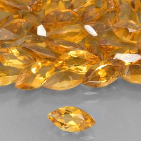 0.48 ct Golden Citrine Stone, Natural Citrine in Marquise Facet Shape for Sale