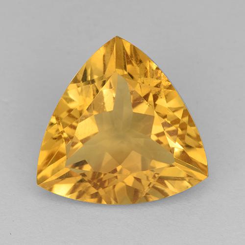 Dark Golden Citrino Gem - 5.1ct Sfaccettatura trilliant (ID: 503372)