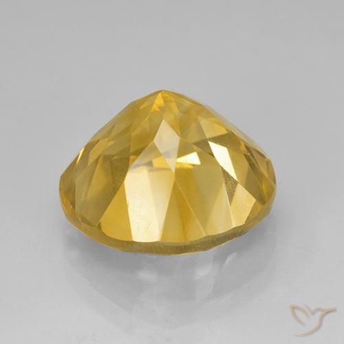 Citrine Gemstone in 12 mm (calibrated) Size for Sale, Citrine Stone in Bright Gold Color