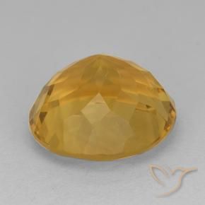 Citrine Gemstone in 14 mm (calibrated) Size for Sale, Citrine Stone in Dark Golden Color