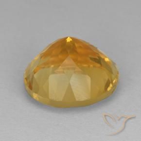 Citrine Gemstone in 12 mm (calibrated) Size for Sale, Citrine Stone in Deep Golden Orange Color
