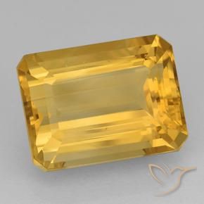 12.64 ct Golden Citrine Stone, Natural Citrine in Octagon Step Cut Shape for Sale