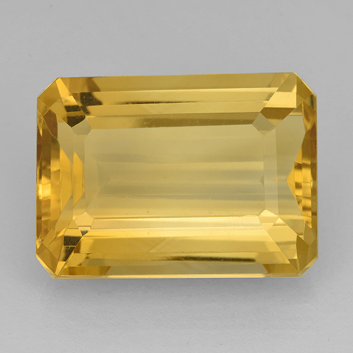 15.65ct Octagon Step Cut Golden Citrine from Brazil, Dimension 18 x 13.1mm, Natural untreated Gemstone, VVS Clarity, 1 piece Citrine in Golden Orange Color, Mohs Hardness of 7 suitable for daily wear jewelry, Unblocks Solar Plexus Chakra, Photo A