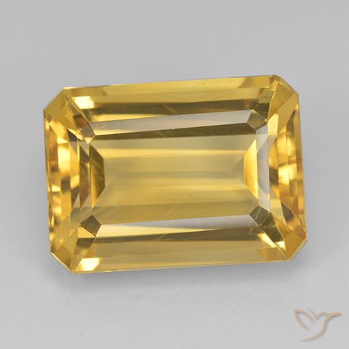 14.77ct Octagon / Emerald Cut Medium Gold Citrine from Brazil, Dimension 17.9 x 13mm, Natural untreated Gemstone, VVS Clarity, 1pc Octagon Step Cut Citrine, Mohs Hardness of 7 suitable for daily wear jewelry, Year of the Rooster Gemstone, Photo A