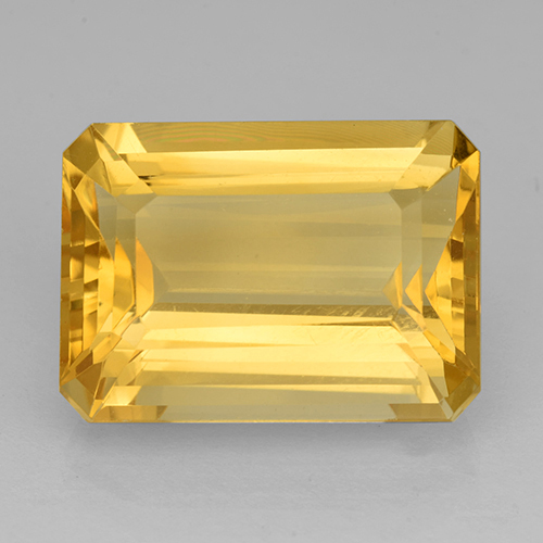 18.1 x 13.2mm Octagon Step Cut Golden Citrine from Brazil, Weight of 15.63ct, Natural untreated Gemstone in VVS-VS Clarity, 1pc Citrine - Color: Medium Gold, Mohs Hardness of 7 suitable for daily wear jewelry, Merchant's Stone, Photo A